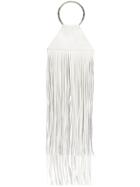 Kara Fringe Pouch - White