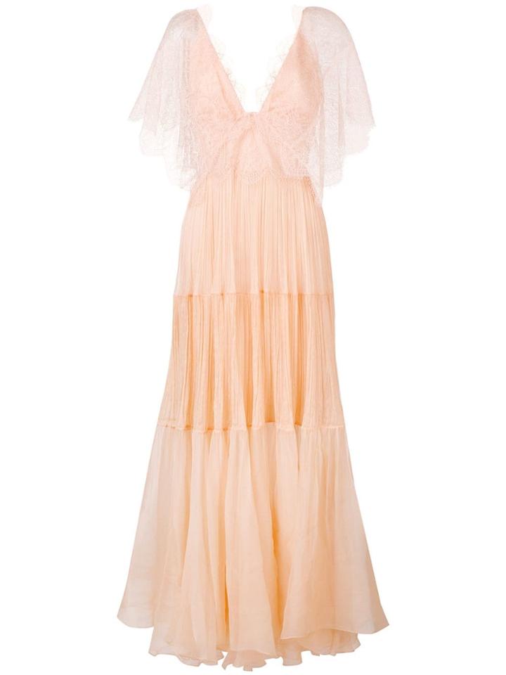 Maria Lucia Hohan Tarika Ruffle Maxi Dress - Orange
