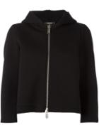 Dsquared2 Cropped Crane Kanji Hoodie, Women's, Size: Medium, Black, Cotton/acrylic/polyamide/virgin Wool