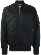 Alpha Industries Padded Bomber Jacket, Adult Unisex, Size: Small, Black, Nylon/polyester