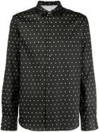Paul Smith Polka Dot Print Slim Fit Shirt - Black