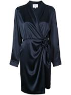 Nanushka Wrap Slip Dress - Blue