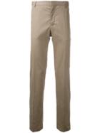 Cerruti 1881 Straight Leg Trousers, Men's, Size: 50, Brown, Cotton