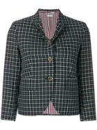 Thom Browne Classic Single Breasted Sport Coat In Windowpane Tartan
