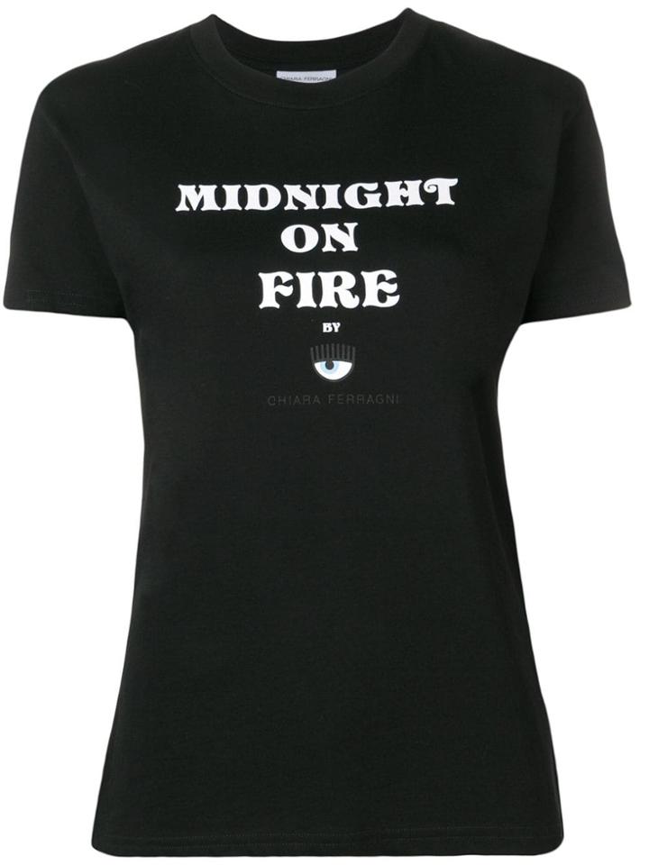 Chiara Ferragni Midnight On Fire T-shirt - Black