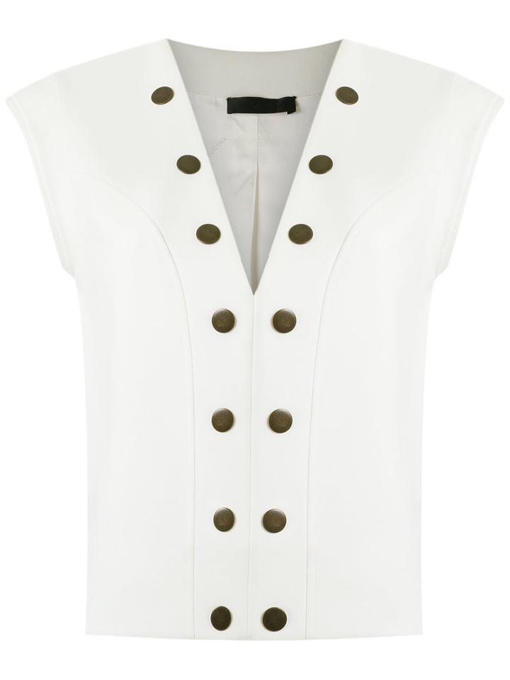Talie Nk Studded Top, Women's, Size: 42, White, Polyester/spandex/elastane/viscose