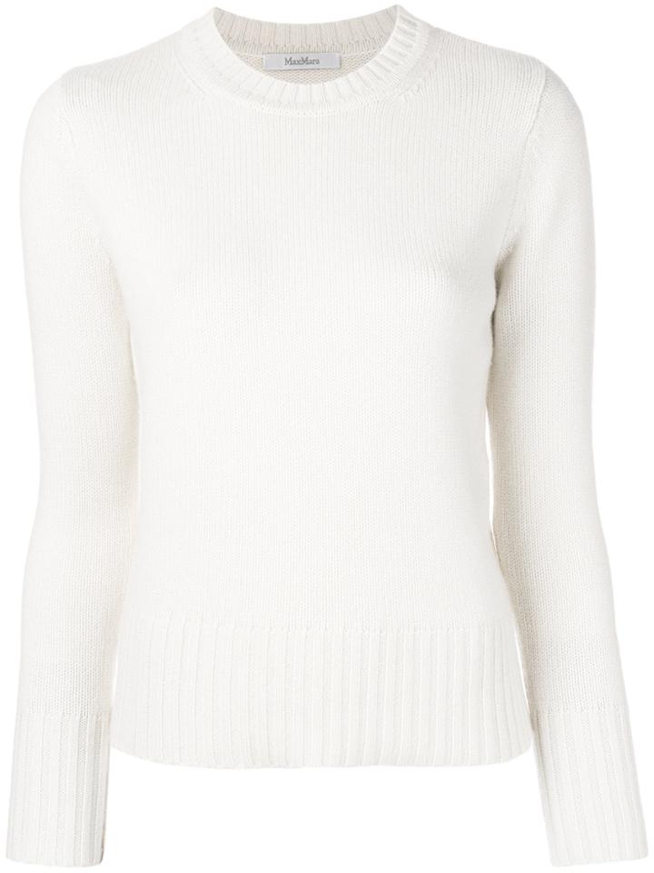 Max Mara Knitted Jumper - White