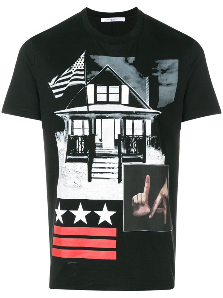 Givenchy Cuban-fit L.a. Printed T-shirt - Black