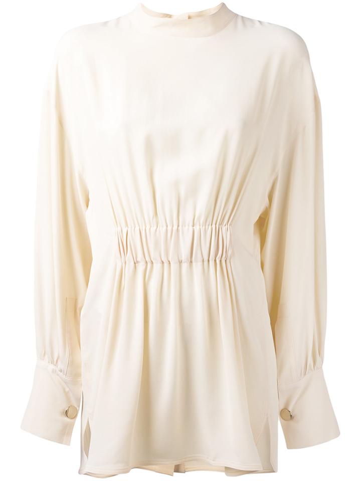 Marni Pleated Blouse - Yellow & Orange