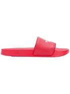 The North Face Open-toe Logo Slides - Red