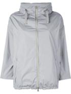 Herno High Collar Windbreaker, Women's, Size: 44, Grey, Polyester/cotton/acetate