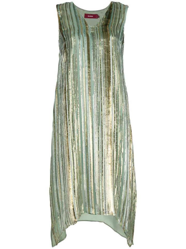 Sies Marjan Shiny Striped Dress - Green