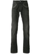 Versace Collection Studded Straight-leg Jeans - Black