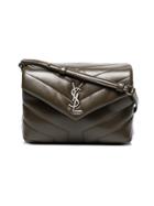 Saint Laurent Brown Loulou Small Quilted Leather Shoulder Bag - Green