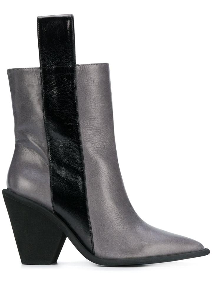 Paloma Barceló Pointed Toe Ankle Boots - Grey