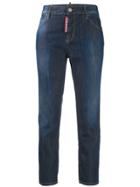 Dsquared2 Cropped Girlfriend Fit Jeans - Blue