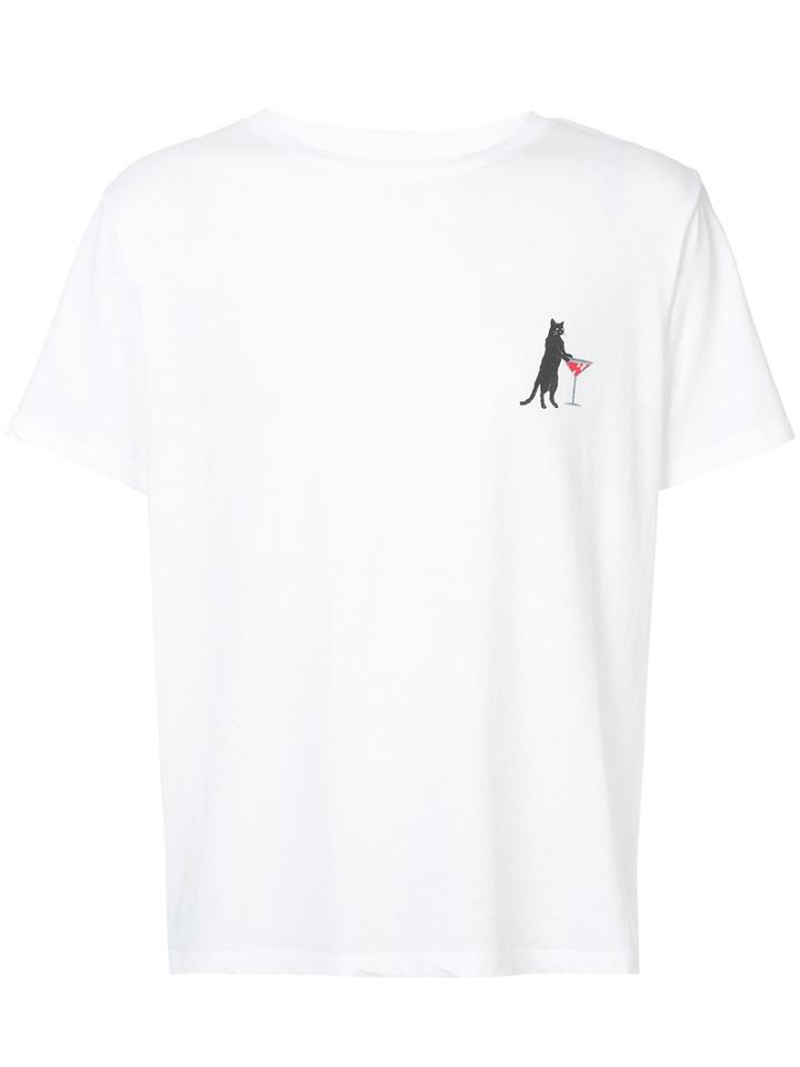 Saint Laurent - Cat Print T-shirt - Men - Cotton - M, White, Cotton