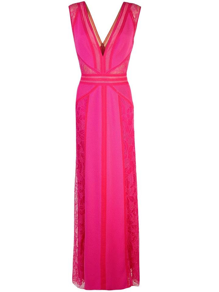 Tadashi Shoji Lace Inserts Gown - Pink