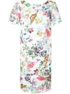 I'm Isola Marras Floral Embroidered Dress, Women's, Size: 42, White, Cotton/polyester/acetate/spandex/elastane