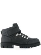 Moschino Flat Hiking Boots - Black