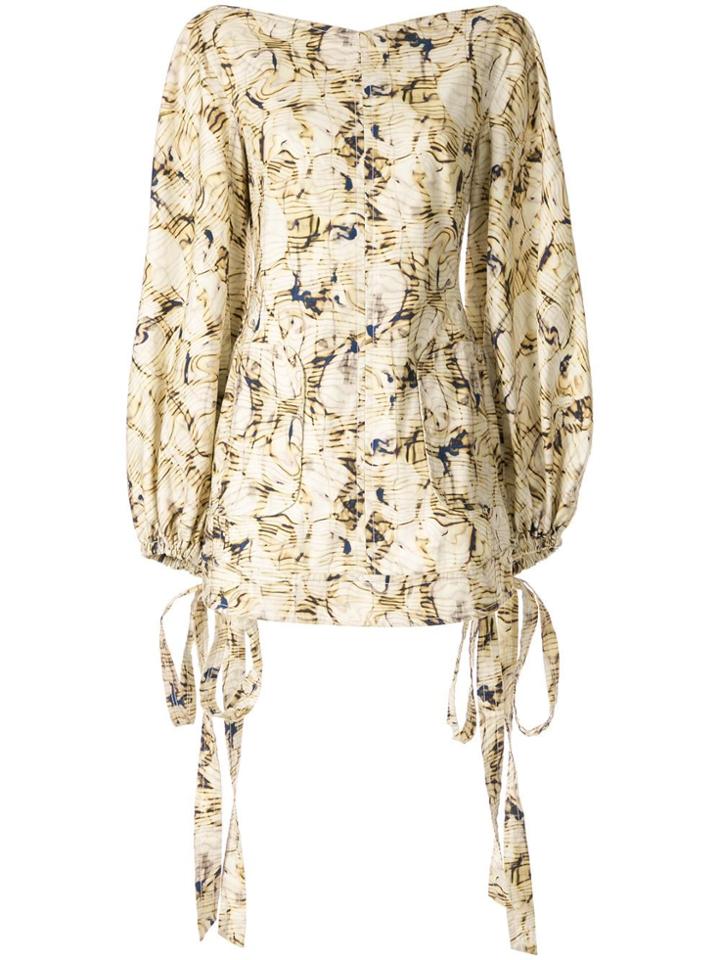 Camilla And Marc Caspian Print Mini Dress - Yellow