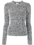 Carven - Spotty Knitted Jumper - Women - Cotton/acrylic/polyamide - S, Women's, Black, Cotton/acrylic/polyamide