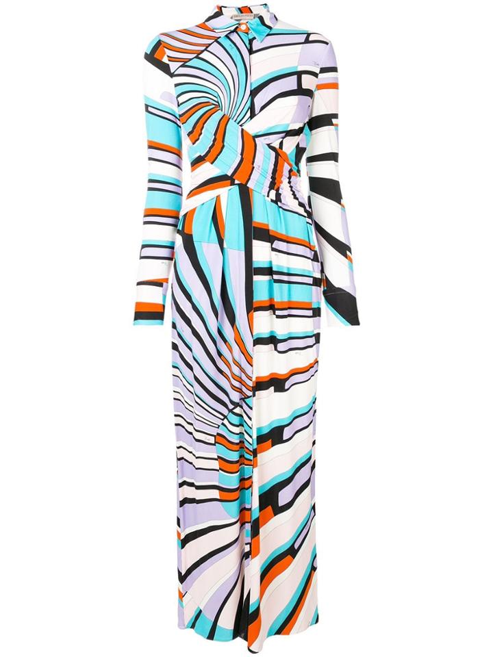 Emilio Pucci Shell Print Maxi Dress - Purple