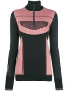 Adidas By Stella Mccartney Zipped Front Knit Jumper - Pink & Purple