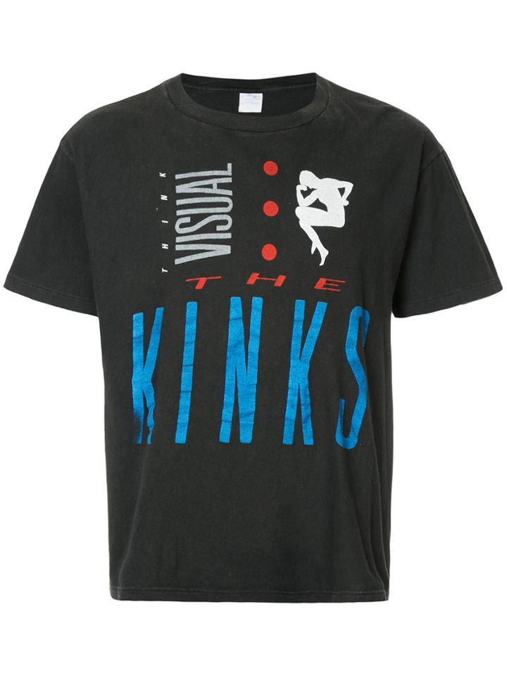 Fake Alpha Vintage 1980s The Kinks Print T-shirt - Black