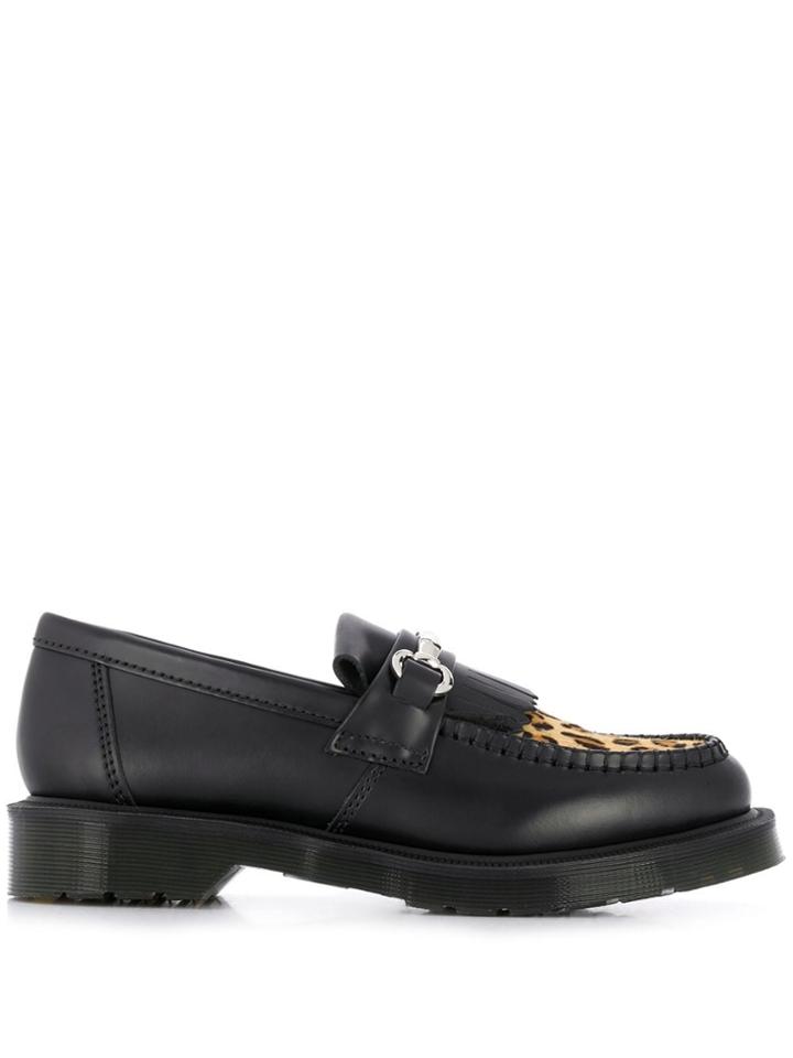Dr. Martens Leopard Panel Loafers - Black