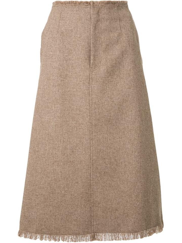 Le Ciel Bleu A-line Skirt, Women's, Size: 34, Brown, Polyester