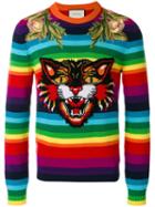 Gucci - Angry Cat Rainbow Sweater - Men - Wool - L, Wool