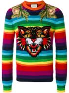 Gucci - Angry Cat Rainbow Sweater - Men - Wool - L, Wool