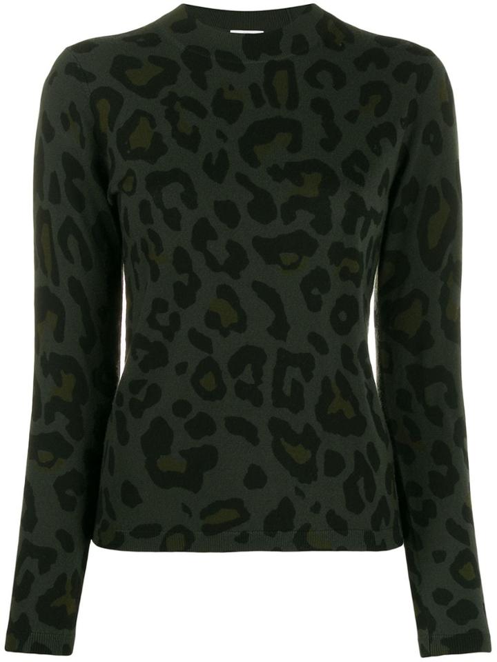 Allude Leopard Print Knit Jumper - Green