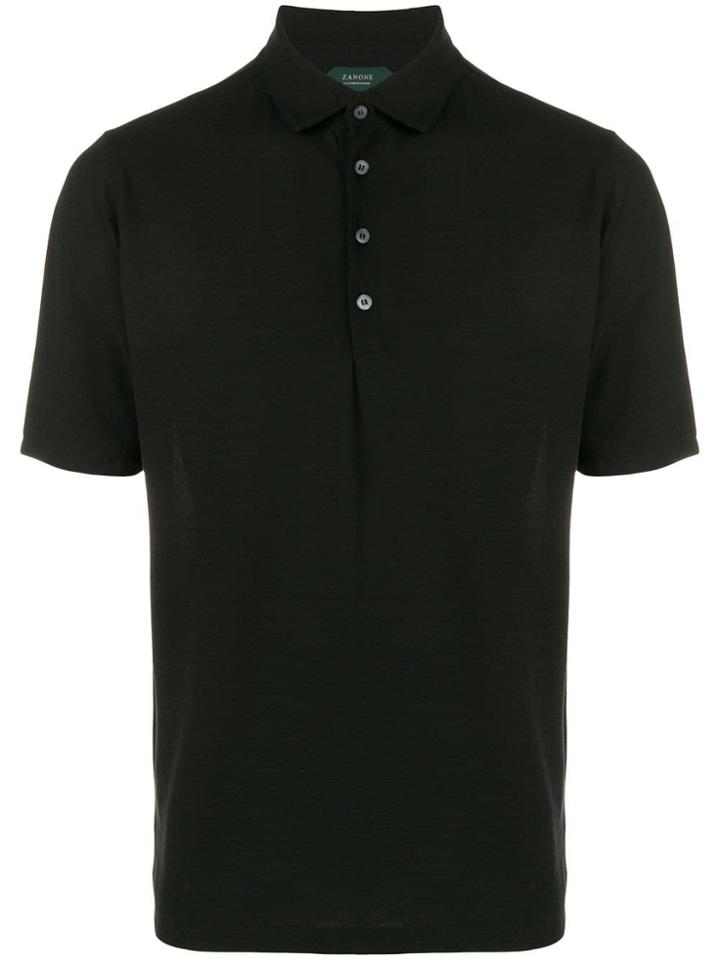 Zanone Straight-fit Polo Shirt - Black