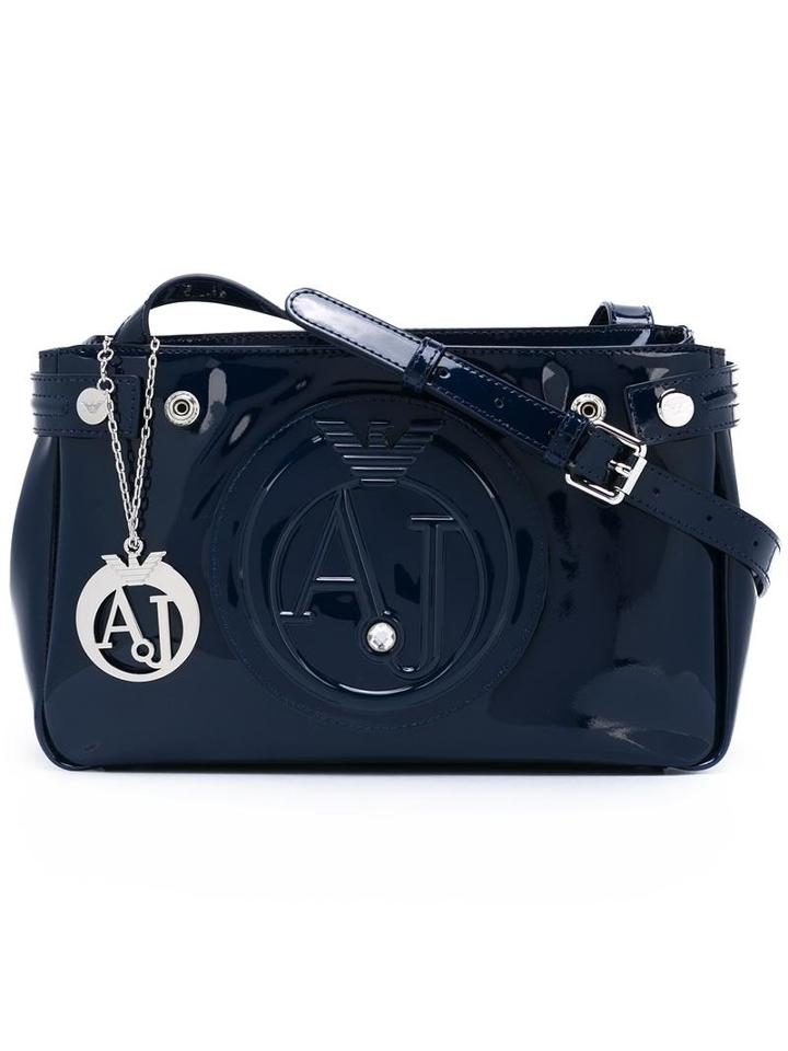 Armani Jeans Zip Up Cross Body Bag, Women's, Blue