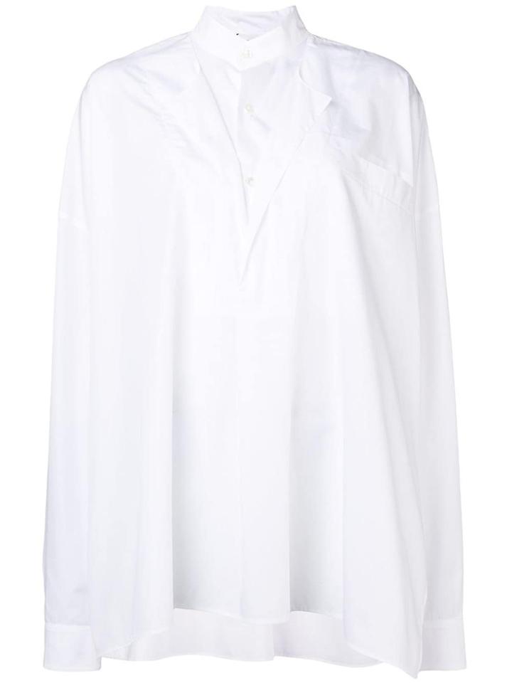 Faith Connexion Oversize Layered Blouse - White