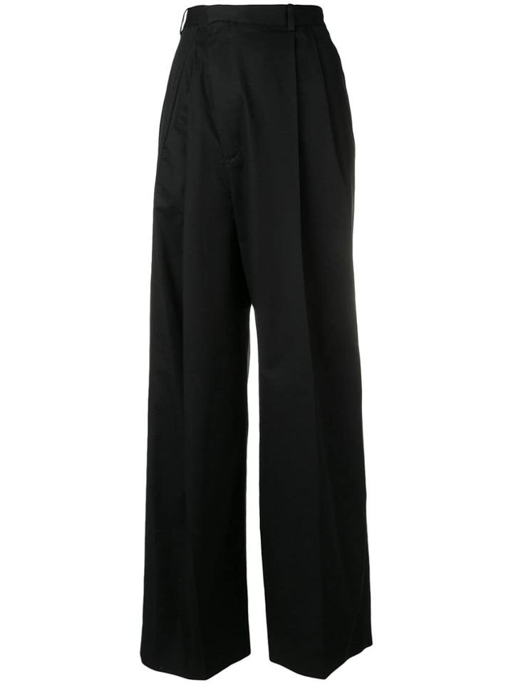 Maison Margiela Deconstructed Wide Leg Trousers - Black