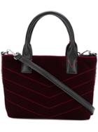 Pinko Small Velvet Shopping Bag - Red