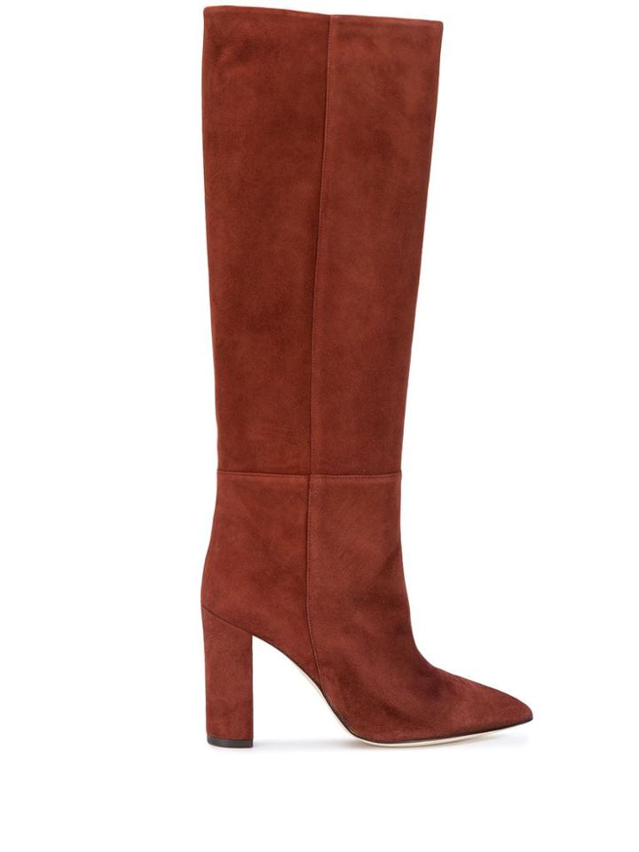 Paris Texas Chunky Heel Boots - Brown