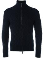 Etro Cable Knit Cardigan, Men's, Size: Xxxl, Blue, Wool