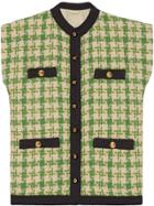 Gucci Houndstooth Gilet - Green