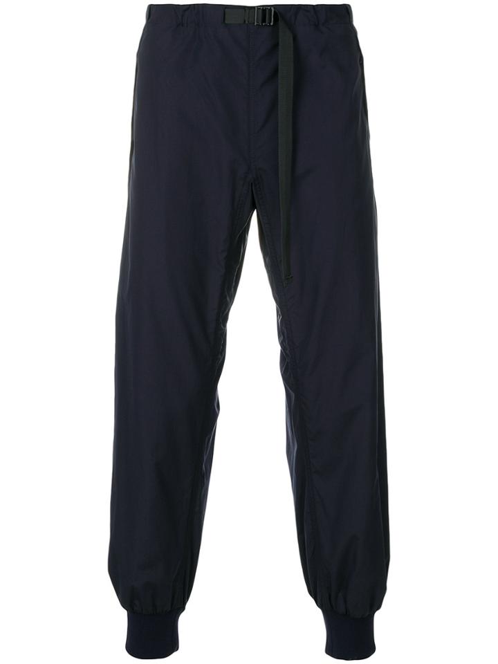 Stella Mccartney Cropped Fitted Cuff Trousers - Blue