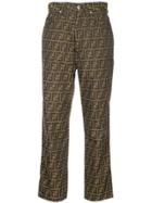Fendi Vintage Zucca Pattern Long Pants - Brown