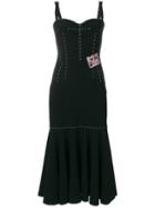 Dolce & Gabbana Stitch Detail Midi Dress - Black