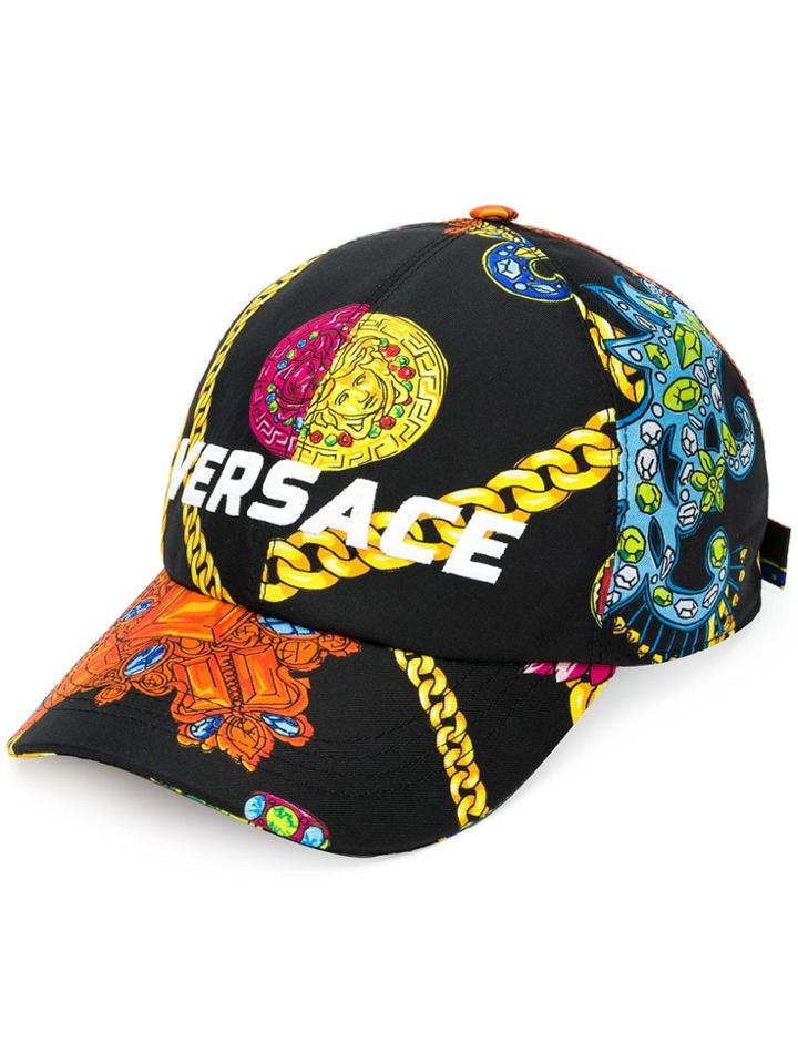 Versace Baroque Print Baseball Cap - Black