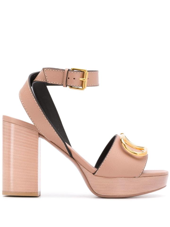 Valentino Valentino Garavani Go Logo Sandals - Pink