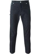 Versus Safety Pin Slim Fit Jeans, Men's, Size: 34, Blue, Cotton/spandex/elastane/polyester