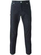 Versus Safety Pin Slim Fit Jeans, Men's, Size: 34, Blue, Cotton/spandex/elastane/polyester
