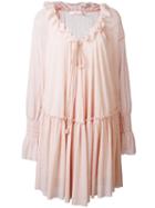 See By Chloé - Bohemian Ruffled Dress - Women - Cotton/polyester - Xs, Pink/purple, Cotton/polyester